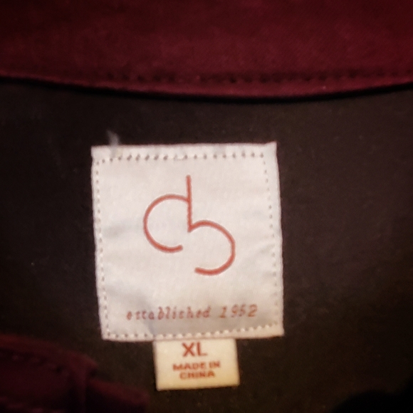db Burgandy zip up jacket with silver hardware. - Picture 3 of 6